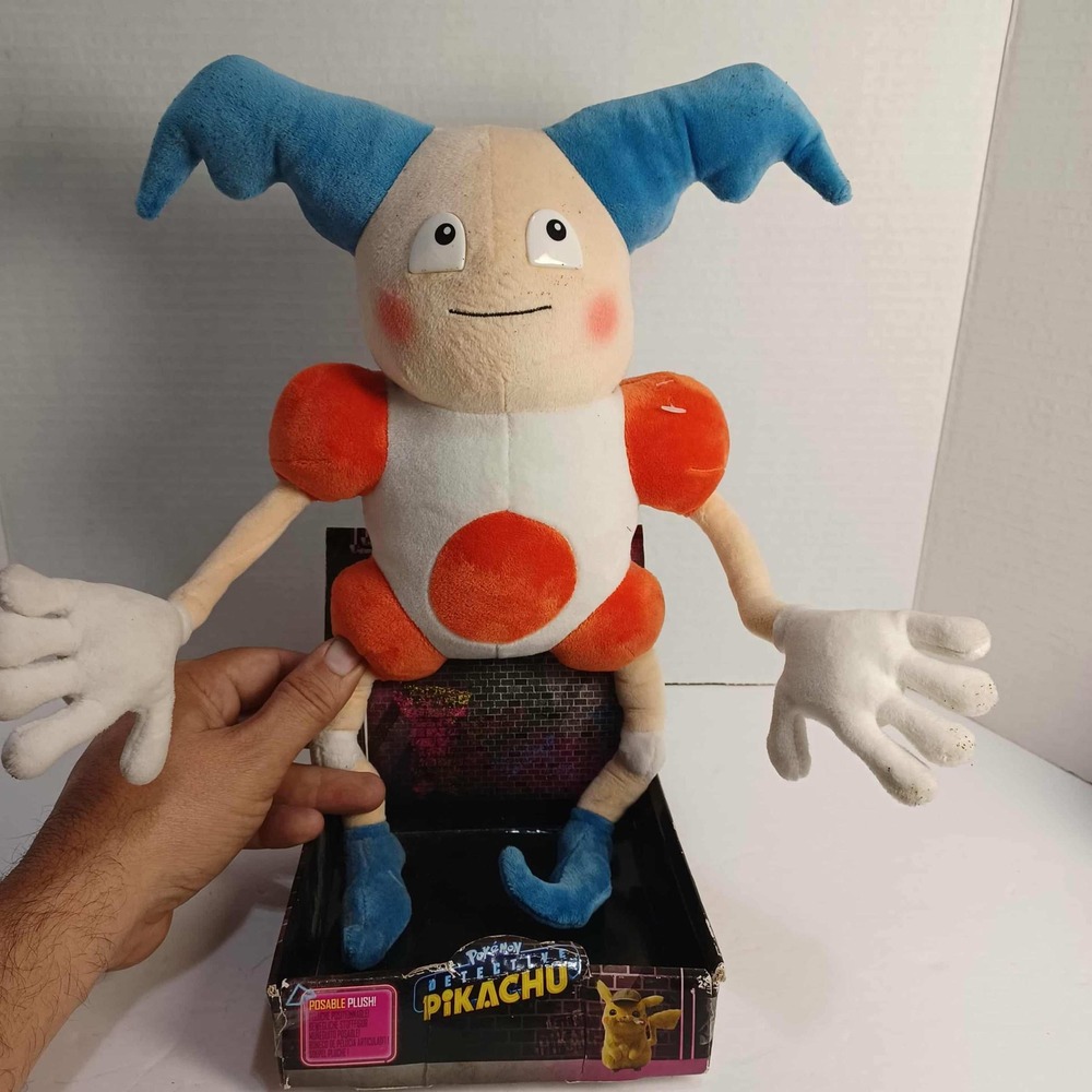 Detective Pikachu Mr.‎ Mime Posable Plush Toy 2019 Wicked Cool Toys Pokemon